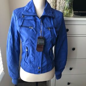 Ci Sono Hot fashion faux leather biker jacket